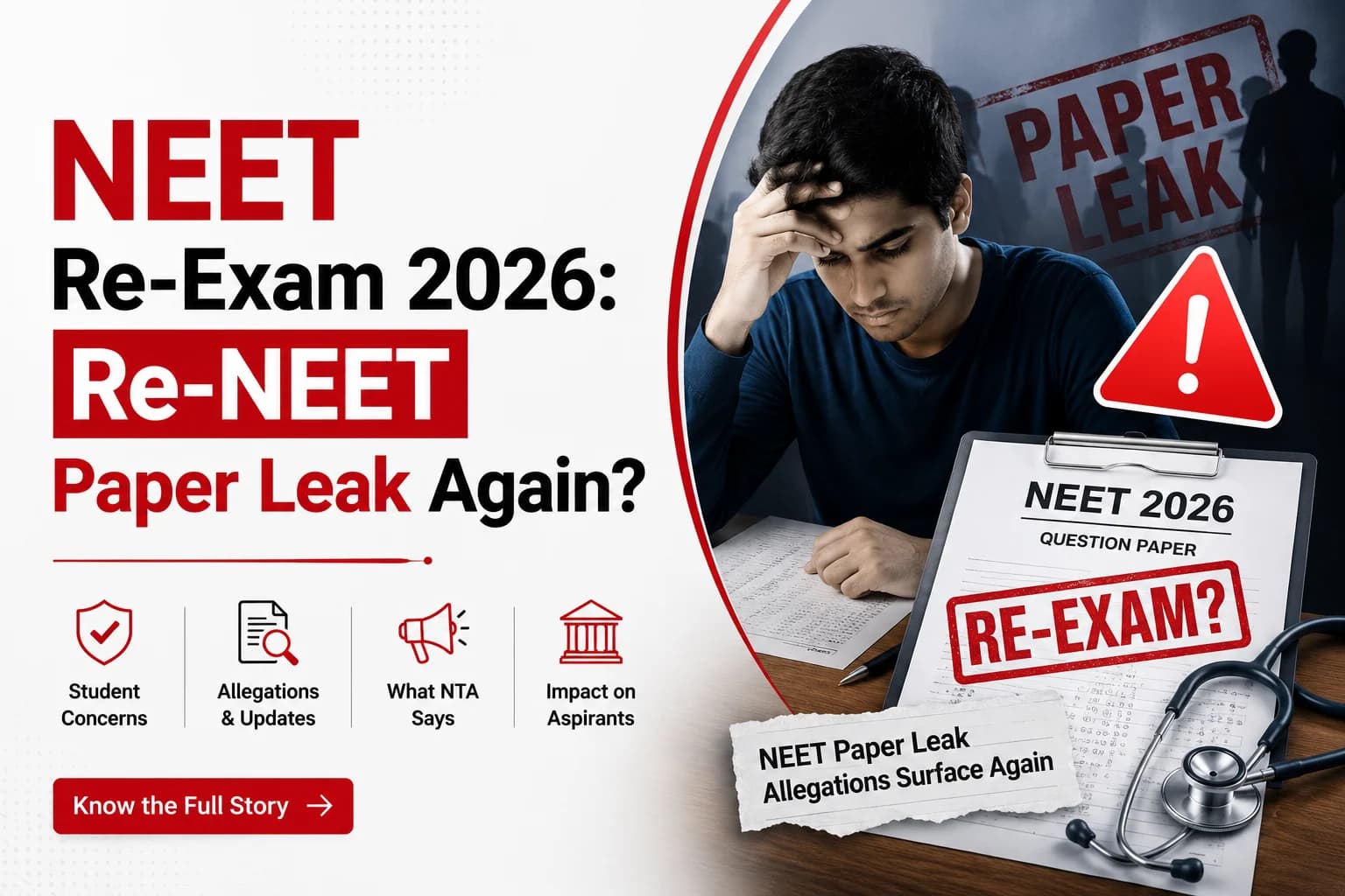NEET Re-Exam 2026: Re-NEET Paper Leak Again?