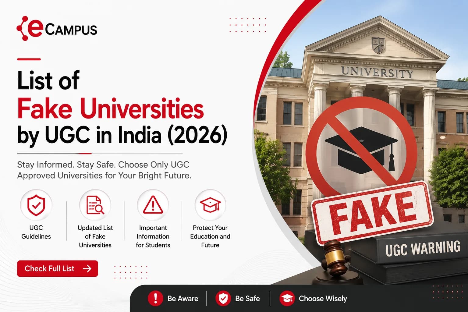 List of fake universities by ugc in India (2026)