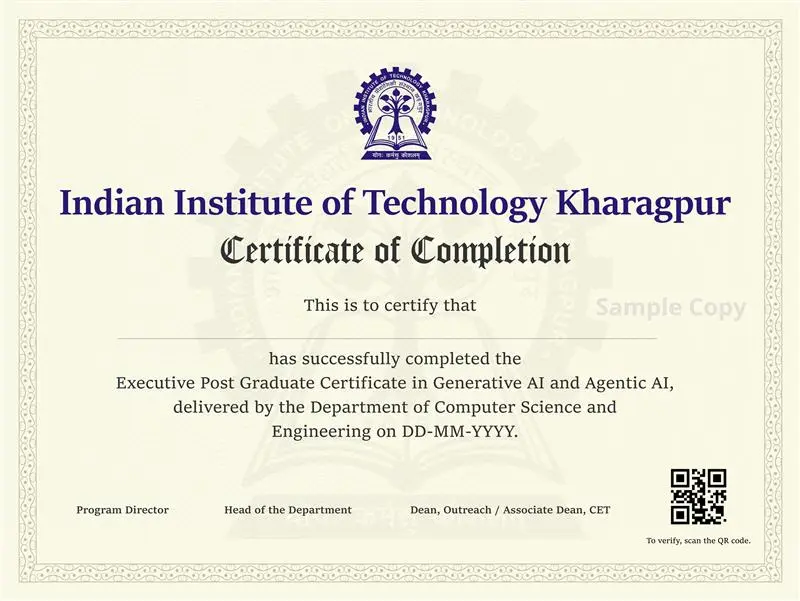 IIT Kharagpur Generative AI Certificate
