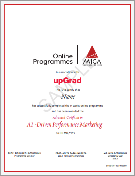 Certification issued by MICA