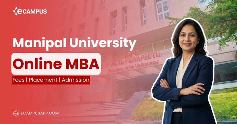 DY Patil Online MBA program details showing fees, admission process, placement support, and student reviews
