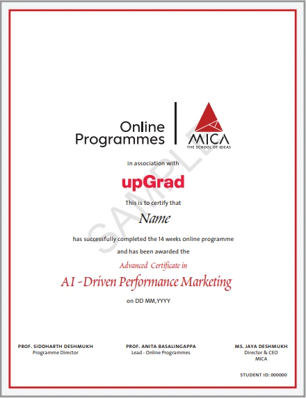 Certification issued by MICA