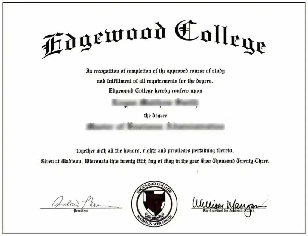 Edgewood University Certificate